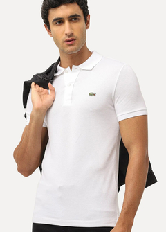 Camisa Polo Lacoste Regular Fit branca CPLBR1378