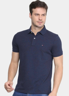 Camisa Polo Tommy Hilfiger Regular Fit Azul Marinho CPTAZ1377