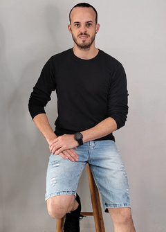 Bermuda Ebla jeans Azul BEJAZ1437 - Loja de Roupas Streetwear Masculino