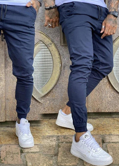 Calça Jogger Ebla sarja azul CSEAZ1555 - comprar online