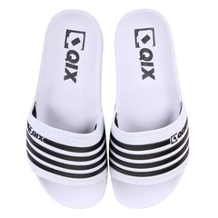 Chinelo Slide Qix Stripe Branco/Preto CQBR774