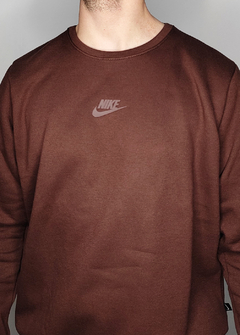 Moletom Nike basico marrom MNCT1853 na internet