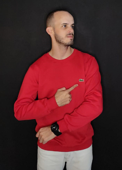 Moletom Lacoste Basico Vermelho MLVM1172 - comprar online