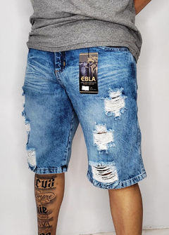 Bermuda Ebla Jeans azul destroyed BEJAZ1553