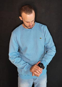 Moletom Lacoste Basico Azul Claro MLAZ1073 - comprar online