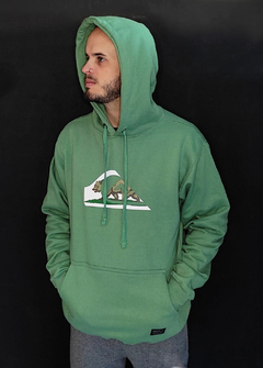 Moletom Canguru Quiksilver logo Verde MCQVD1212 - comprar online