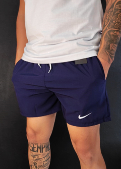 Short Praia Nike Liso Azul Marinho BSPNAZ967