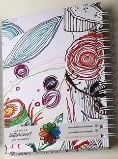 CADERNO BEIJA-FLOR -  Marcia Bittencourt design - Produtos estampados com Arte. Coleção de Lenços femininos, Almofadas e Telas decorativas impressas Fine Arts