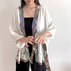 KIMONO ARAUCÁRIA -  Marcia Bittencourt design - Produtos estampados com Arte. Coleção de Lenços femininos, Almofadas e Telas decorativas impressas Fine Arts