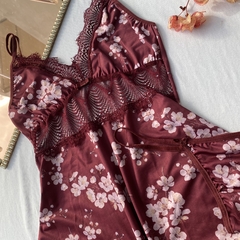 Camisola Encanto Marsala - Bellitas Lingerie