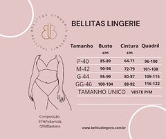 Camisola Encanto corações preta - Bellitas Lingerie