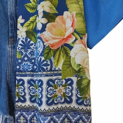 Kimono Barrado Azul - Soul Flor