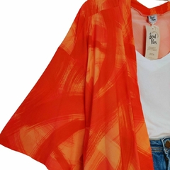 Kimono Pinceladas Laranja - Soul Flor