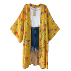 Kimono Estampado Amarelo na internet