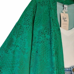 Kimono Verde Animal Print - Soul Flor