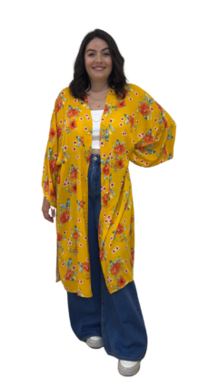 Kimono Estampado Amarelo