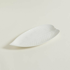 Bandeja de porcelana hoja 45 x 21 cm - comprar online