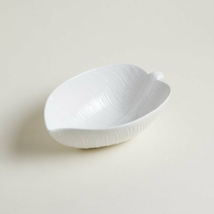 Bowl de porcelana hoja 26x17cm - comprar online