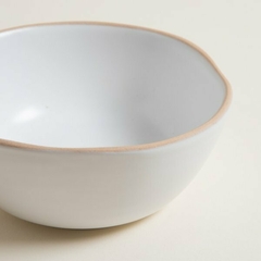 Bowl Málaga blanco borde natural 15cm en internet