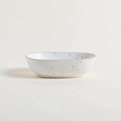 Bowl Valencia blanco dots con borde natural - comprar online