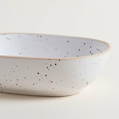 Bowl Valencia blanco dots con borde natural en internet