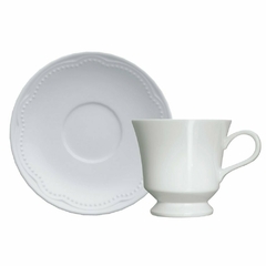 Taza y plato de te Saint blanco