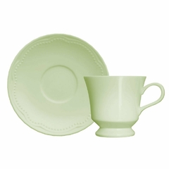 Taza y plato de te Saint verde pastel