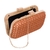 Clutch palha com detalhes em terracota - comprar online