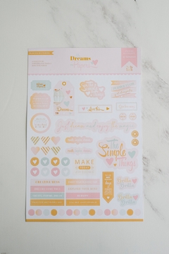 Set de 3 planchas de stickers "My dreams on papers" - comprar online