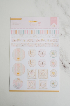 Set de 3 planchas de stickers "My dreams on papers" en internet