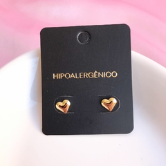 Brinco Coração Dourado Hipoalergênico