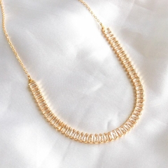 Choker Navete Zircônia Dourado - comprar online