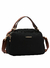 Bolsa Feminina Chenson Tecido Microfibra Transversal cor:PRETO