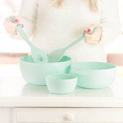 Set 3 Bowls de plástico con cucharas - tienda online