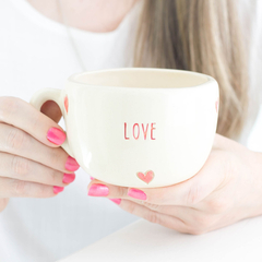 TAZA CORAZONES LOVE - comprar online