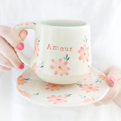 Imagen de TAZA AMOUR FLORES