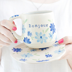 TAZA BONJOUR FLORES