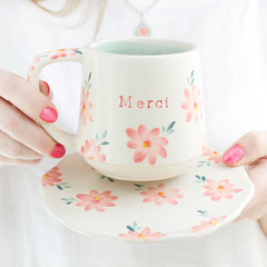 Imagen de TAZA MERCI FLORES