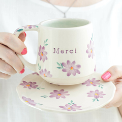 TAZA MERCI FLORES - tienda online