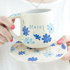 TAZA MERCI FLORES