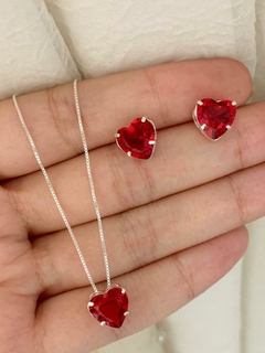 Conjunto Coração Vermelho