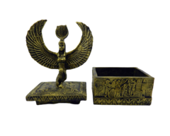 Porta Jóias Egípcio Deusa Ísis 16x10cm - Esoteric Shop