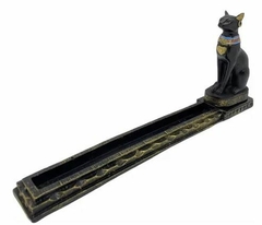 Incensário Egípcio Deusa Bastet 10x25cm - comprar online