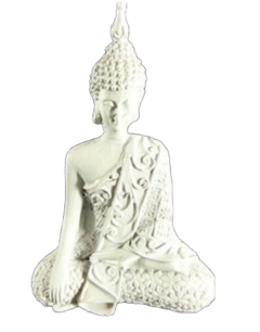 Buda Tibetano Branco 9x5cm - comprar online