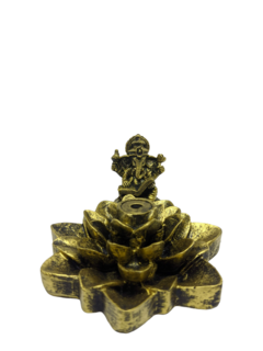 Imagem do Incensário Cascata Flor de Lótus Deus Ganesha com Livro