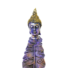 Incensário Canaleta Cabeça Buda Tibetano 24x4cm - comprar online
