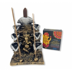 Incensário Cascata Deus Ganesha 8 Quedas 14x10cm - comprar online
