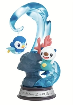 Pokemon Re-ment Swing Vignette: Piplup y Oshawott