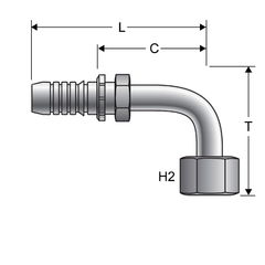 Gates GlobalSpiral Hembra Giratorio Codo 90° Cierre Frontal - comprar online