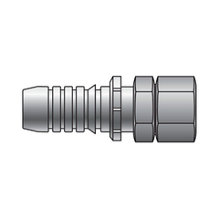 Gates GlobalSpiral Hembra Giratorio Recto JIC 37°